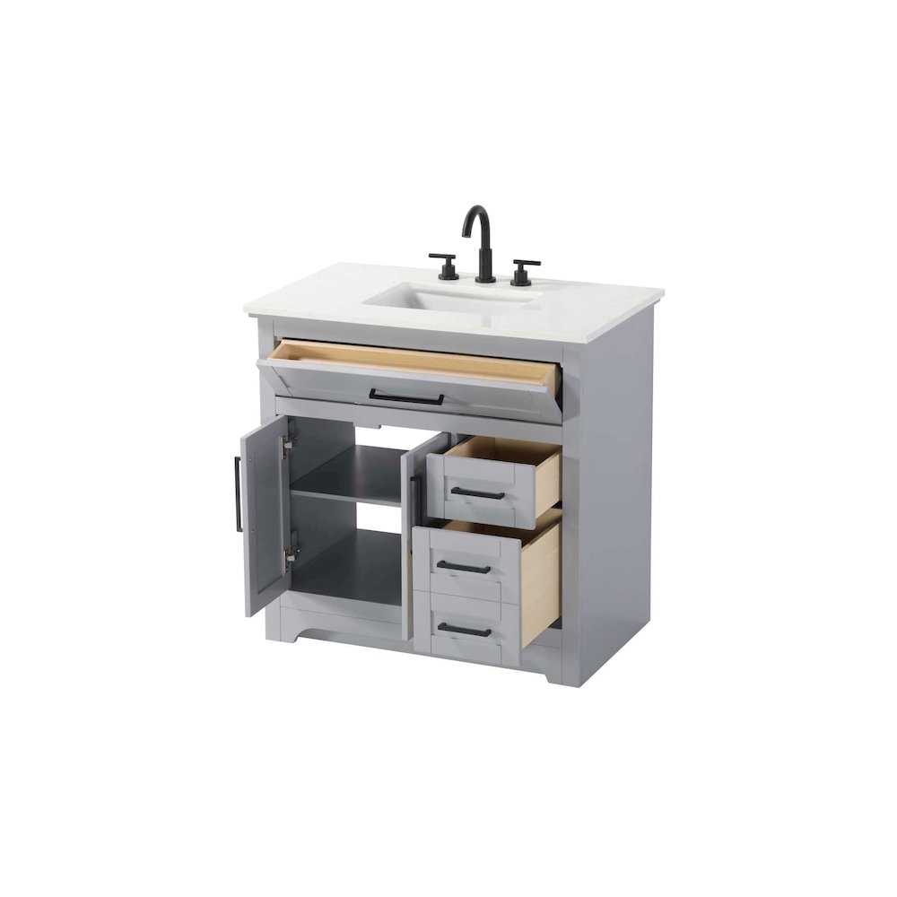 36 inch Single Bathroom Vanity in Grey