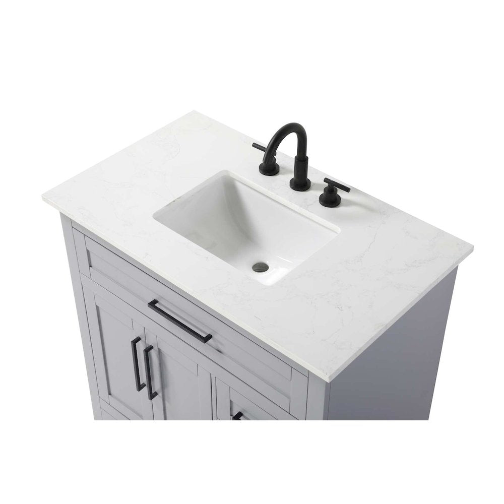 36 inch Single Bathroom Vanity in Grey