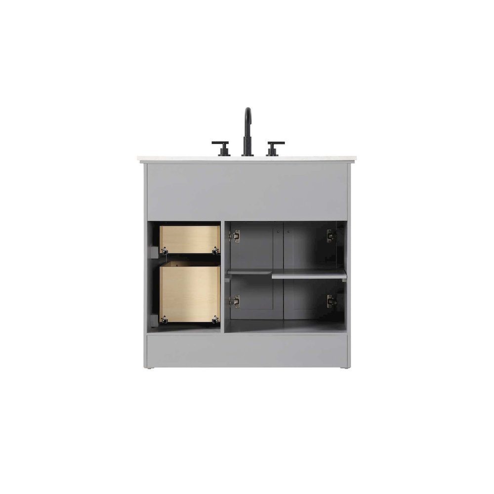 36 inch Single Bathroom Vanity in Grey