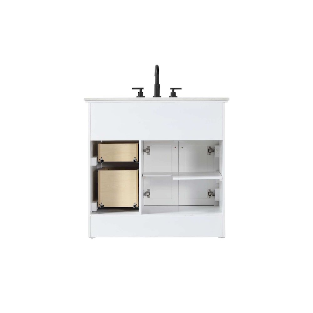 36 inch Single Bathroom Vanity in White