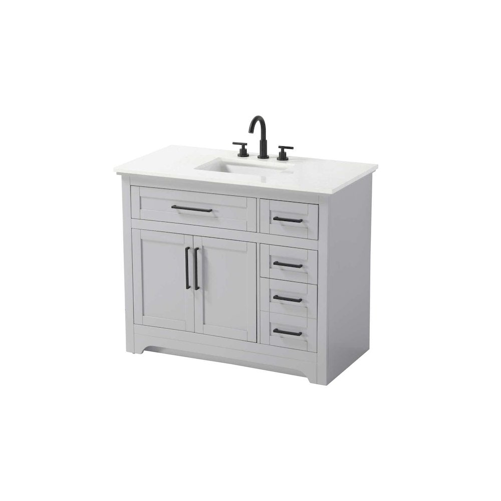 42 inch Single Bathroom Vanity in Grey