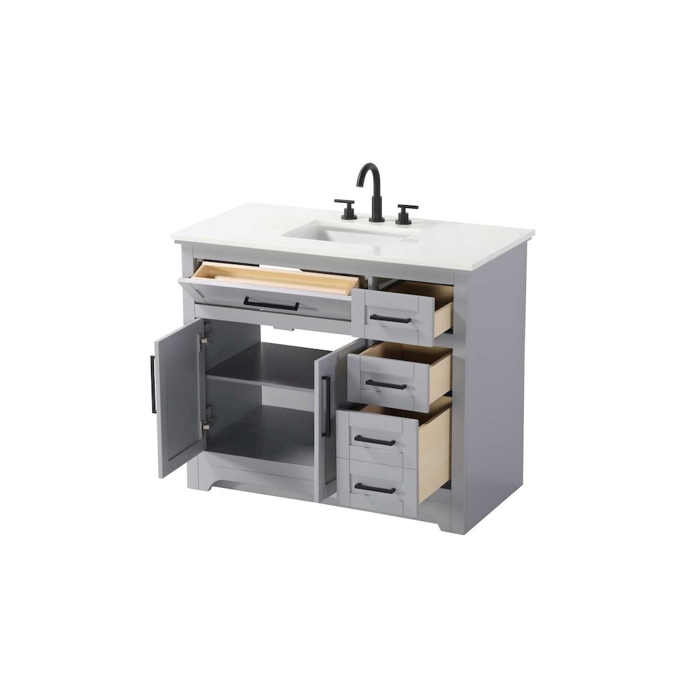 42 inch Single Bathroom Vanity in Grey