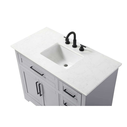 42 inch Single Bathroom Vanity in Grey