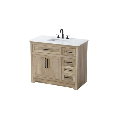 42 inch Single Bathroom Vanity in Natural oak