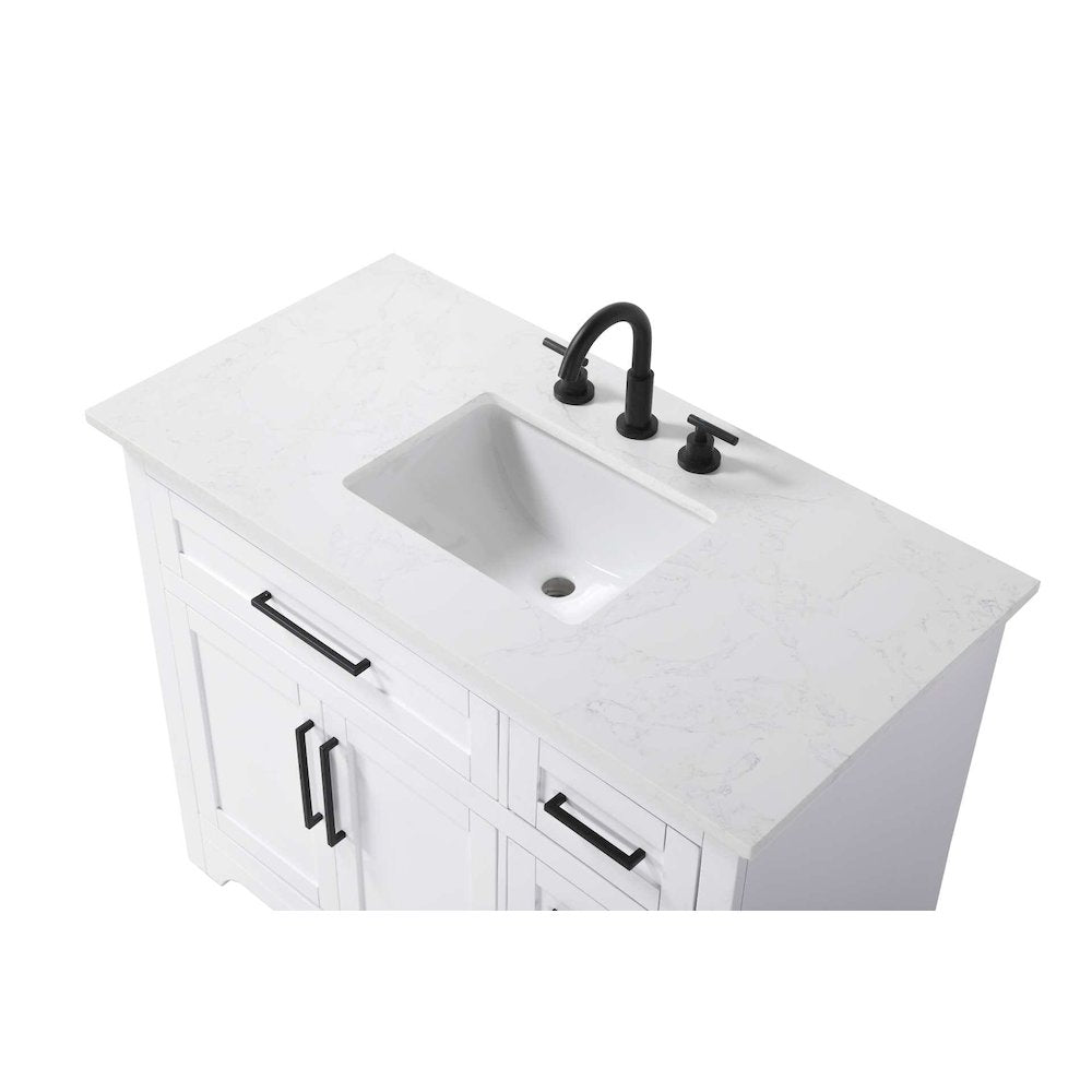 42 inch Single Bathroom Vanity in White