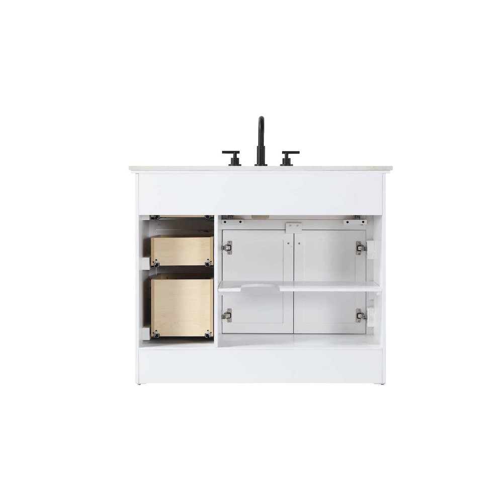 42 inch Single Bathroom Vanity in White