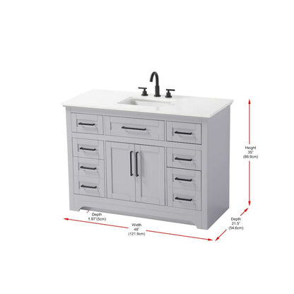 48 inch Single Bathroom Vanity in Grey