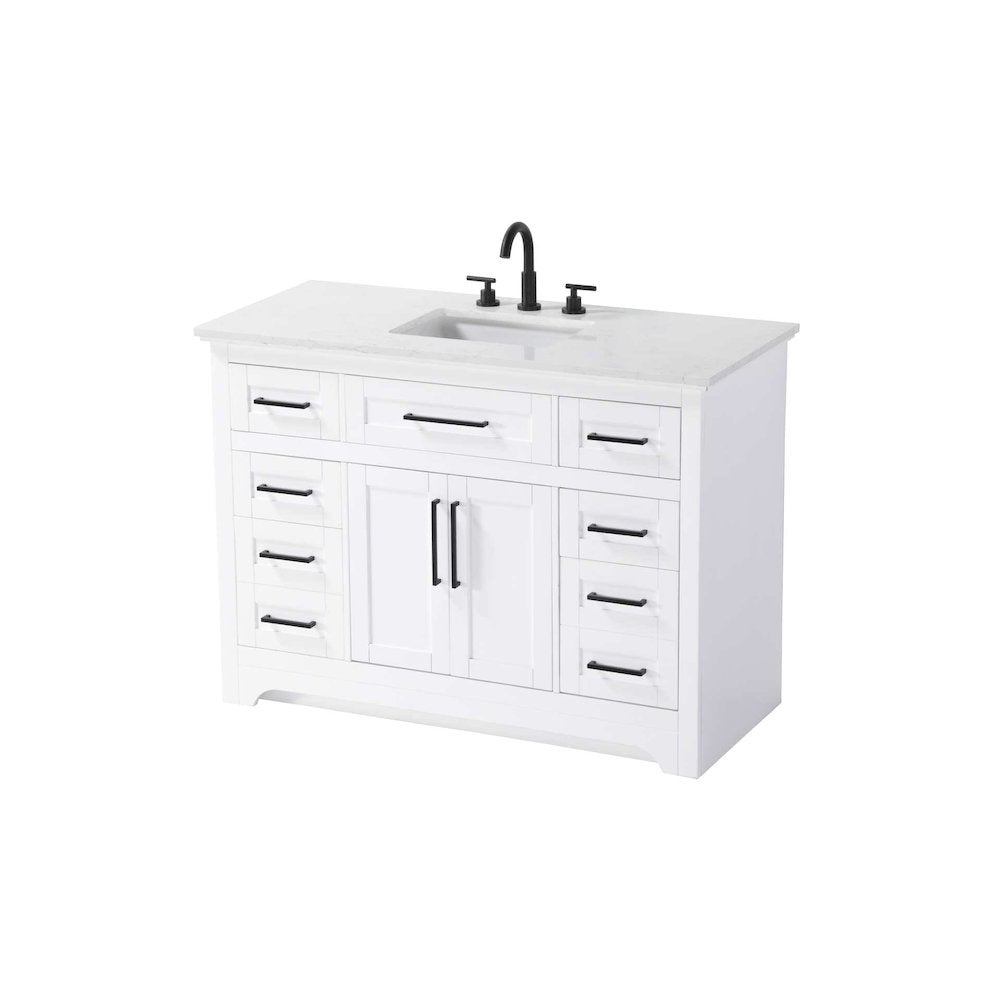 48 inch Single Bathroom Vanity in White