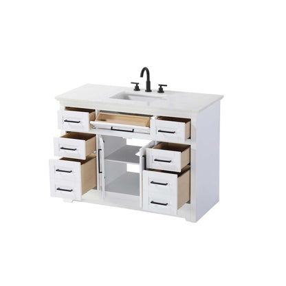 48 inch Single Bathroom Vanity in White
