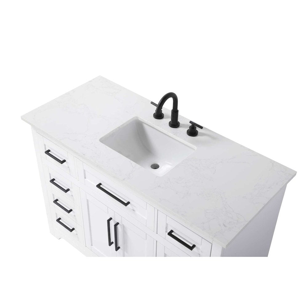 48 inch Single Bathroom Vanity in White