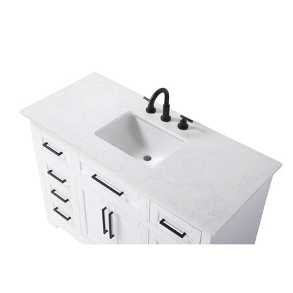 48 inch Single Bathroom Vanity in White