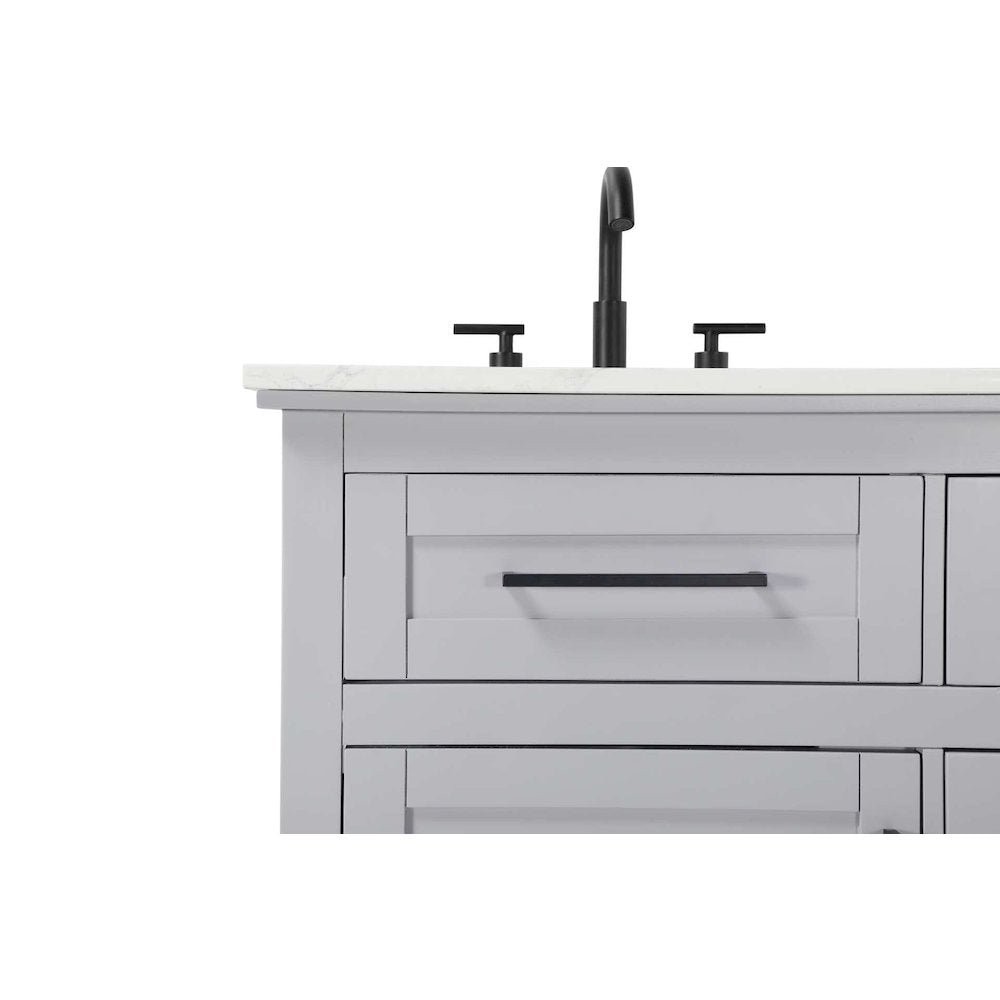 54 inch Double Bathroom Vanity in Grey