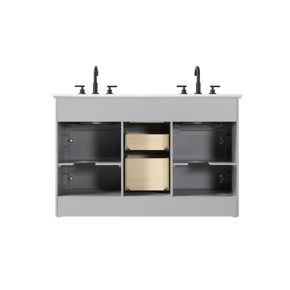 54 inch Double Bathroom Vanity in Grey