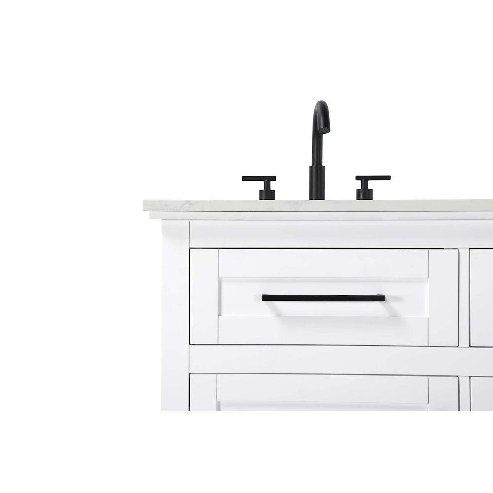 54 inch Double Bathroom Vanity in White
