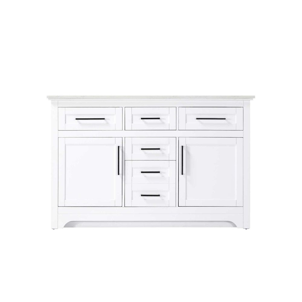 54 inch Double Bathroom Vanity in White