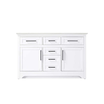 54 inch Double Bathroom Vanity in White