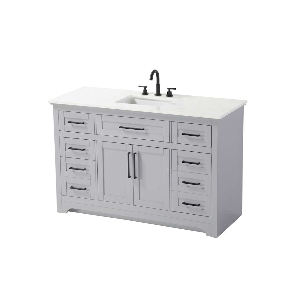 54 inch Single Bathroom Vanity in Grey