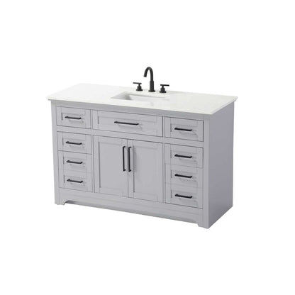 54 inch Single Bathroom Vanity in Grey