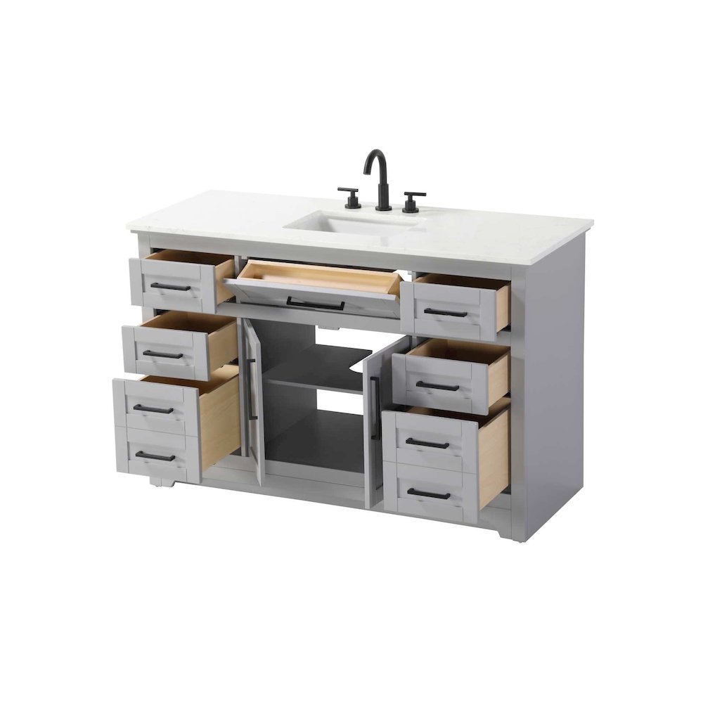 54 inch Single Bathroom Vanity in Grey