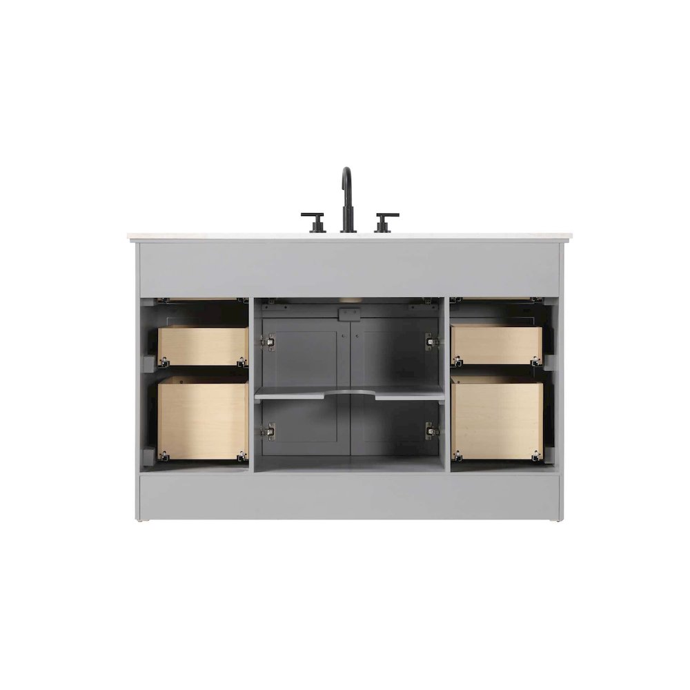 54 inch Single Bathroom Vanity in Grey