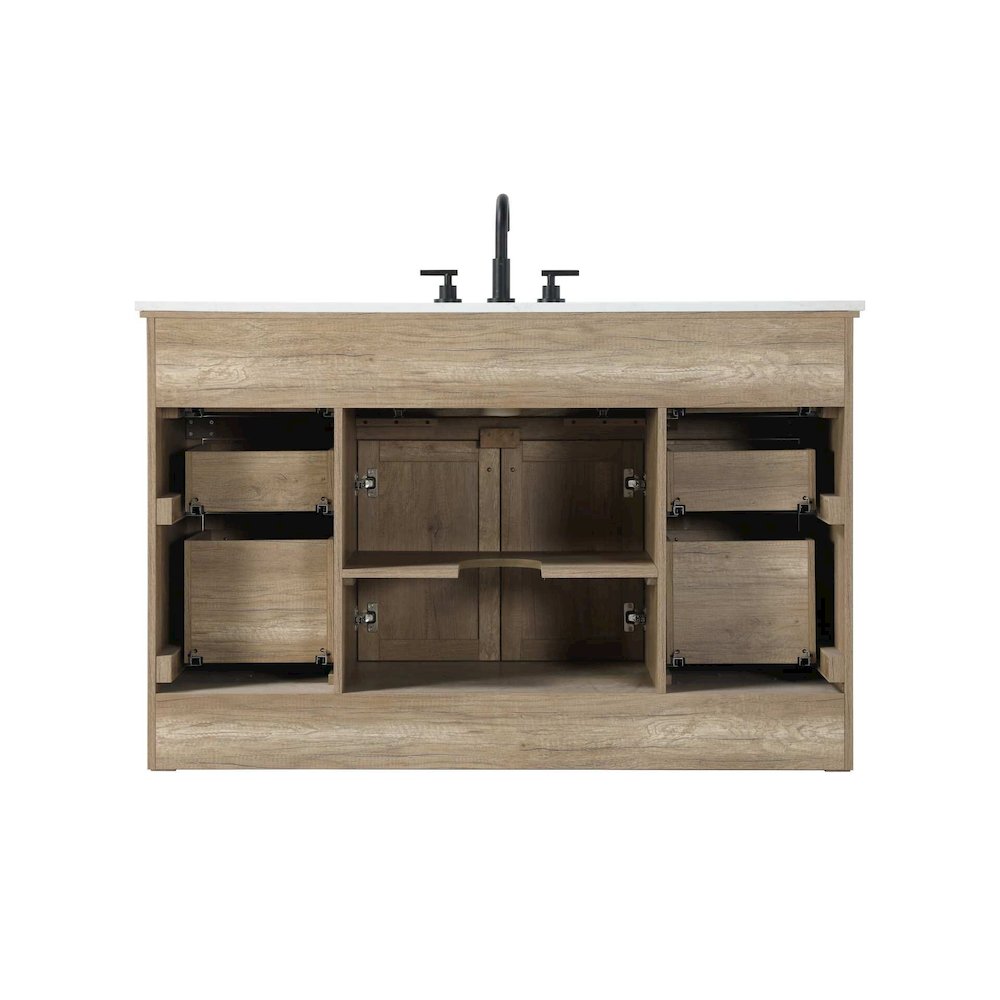 54 inch Single Bathroom Vanity in Natural oak