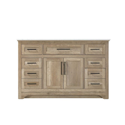 54 inch Single Bathroom Vanity in Natural oak