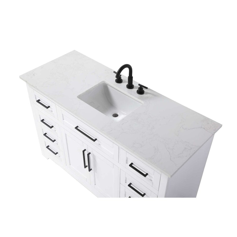 54 inch Single Bathroom Vanity in White