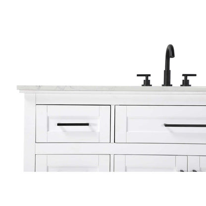 54 inch Single Bathroom Vanity in White