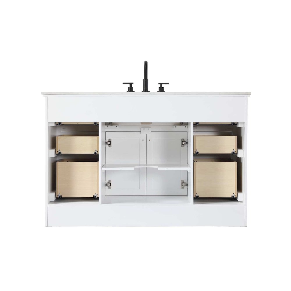 54 inch Single Bathroom Vanity in White