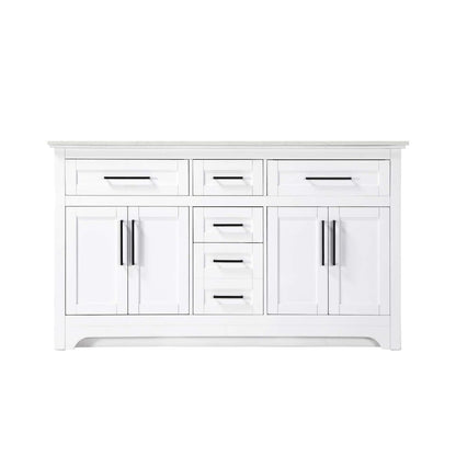 60 inch Double Bathroom Vanity in White