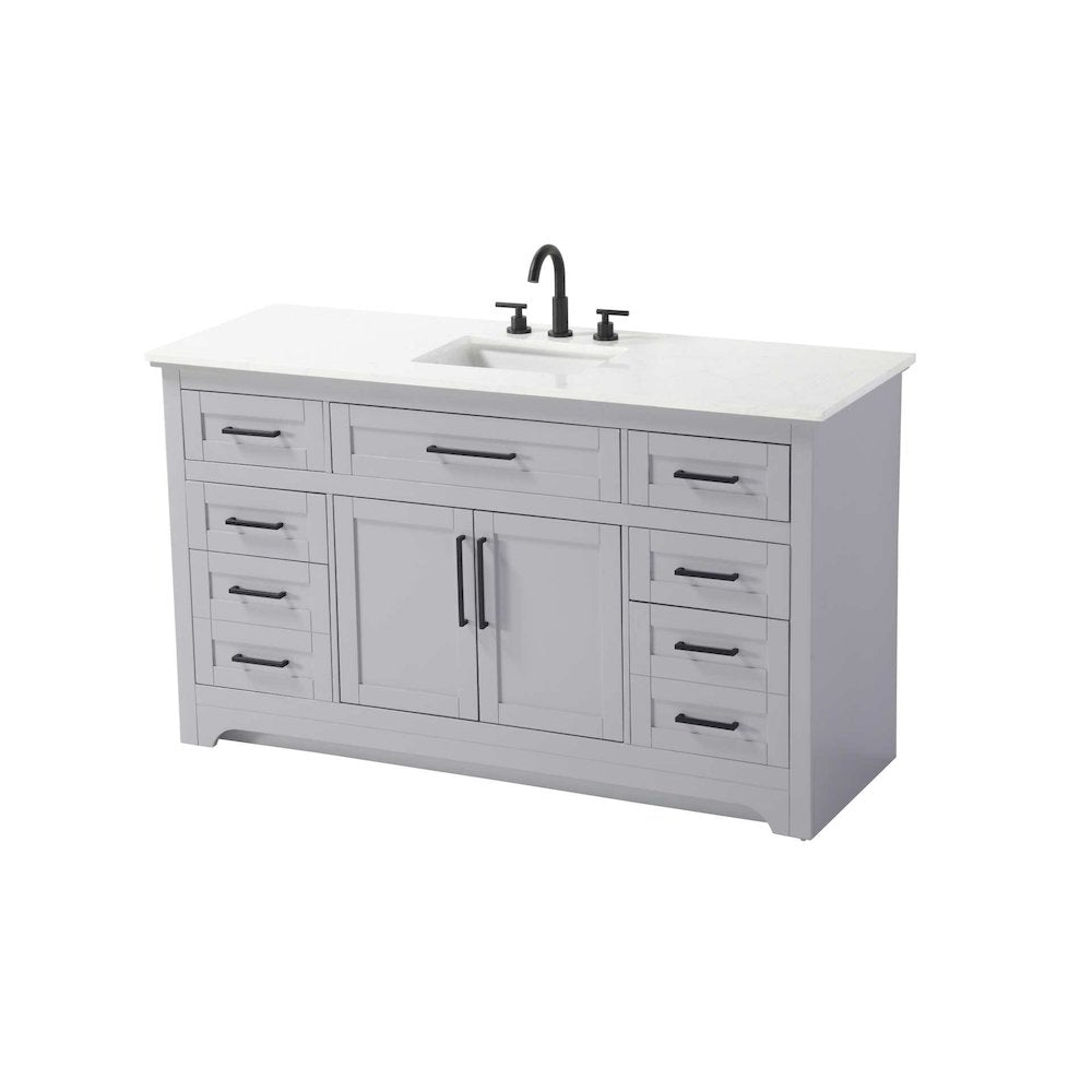 60 inch Single Bathroom Vanity in Grey
