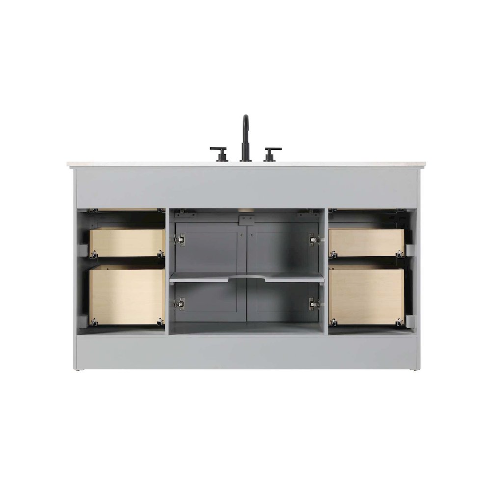 60 inch Single Bathroom Vanity in Grey