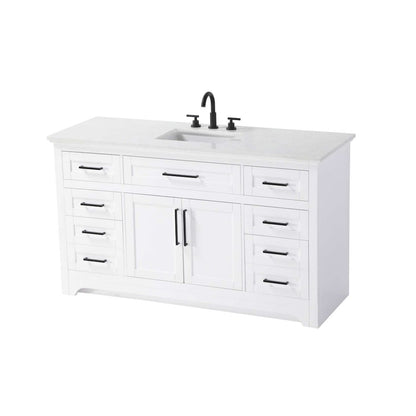 60 inch Single Bathroom Vanity in White