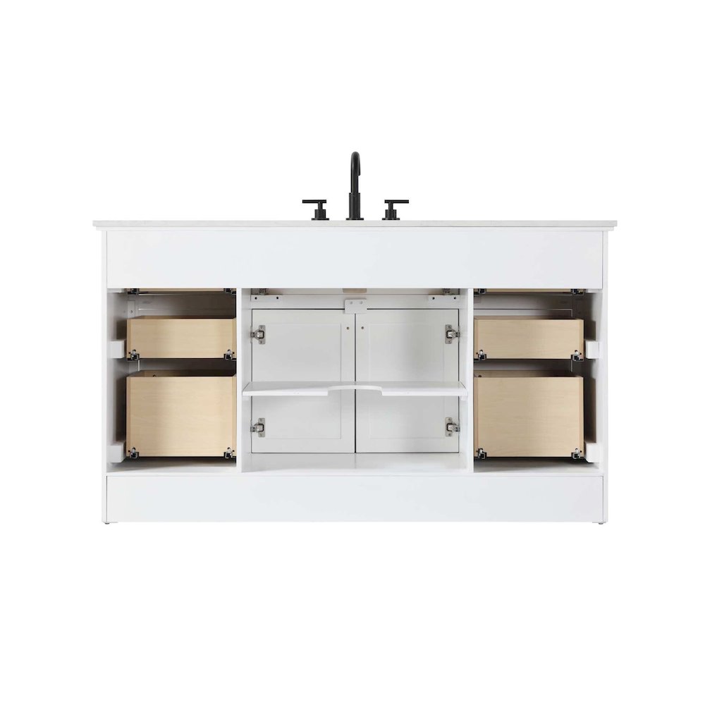 60 inch Single Bathroom Vanity in White