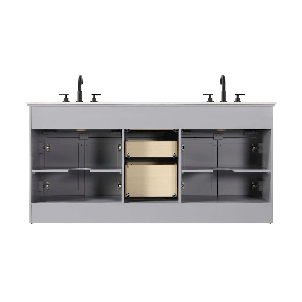 72 inch Double Bathroom Vanity in Grey