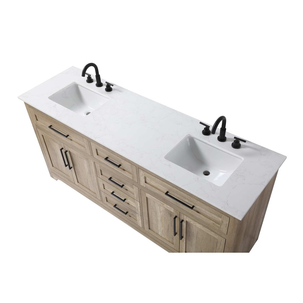 72 inch Double Bathroom Vanity in Natural oak