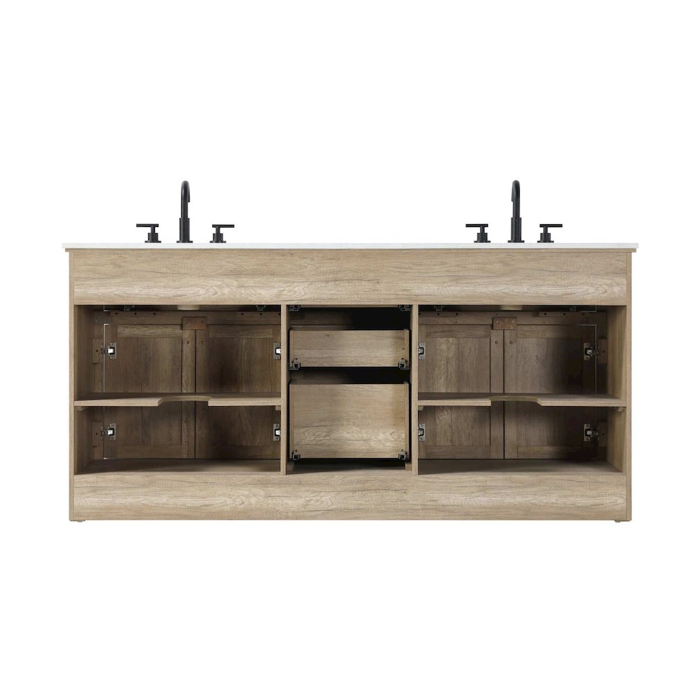 72 inch Double Bathroom Vanity in Natural oak