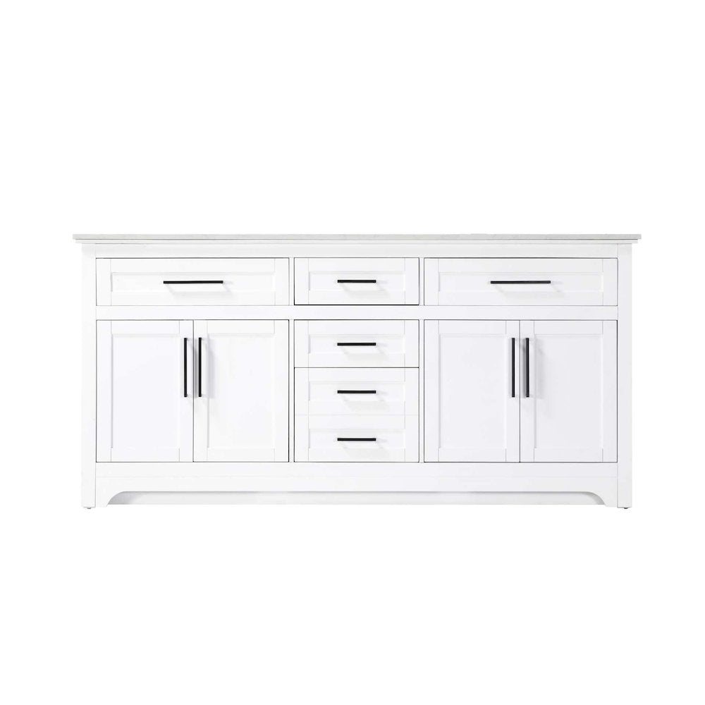 72 inch Double Bathroom Vanity in White