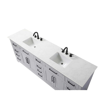 84 inch Double Bathroom Vanity in Grey
