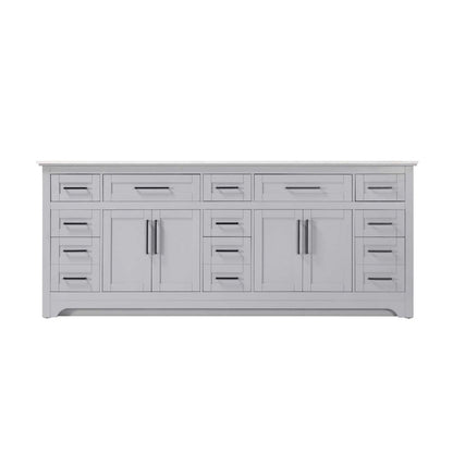 84 inch Double Bathroom Vanity in Grey