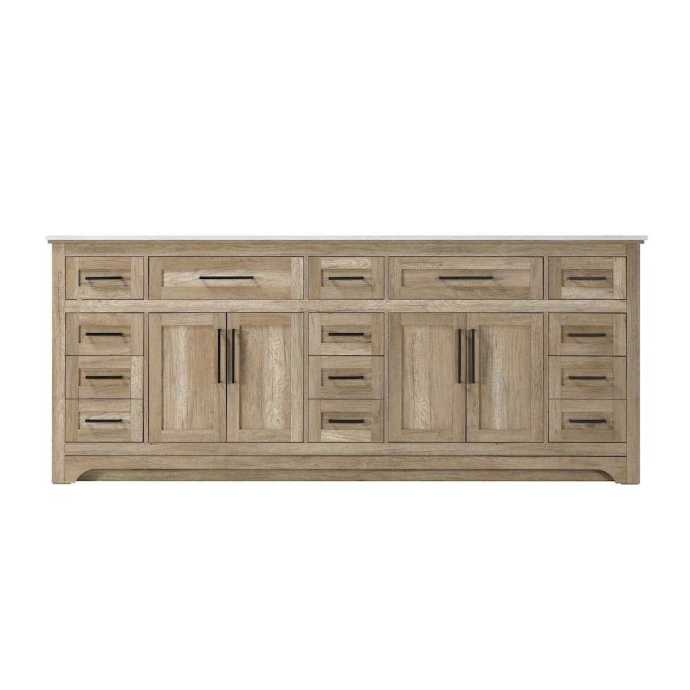 84 inch Double Bathroom Vanity in Natural oak