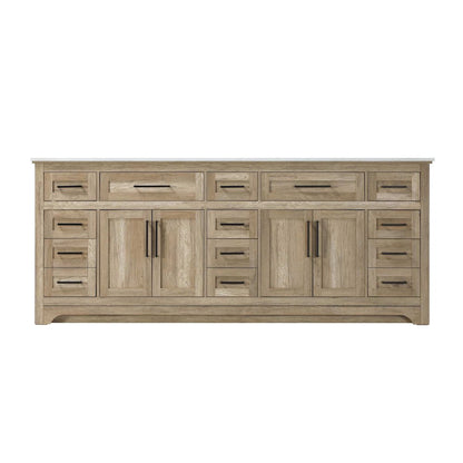 84 inch Double Bathroom Vanity in Natural oak