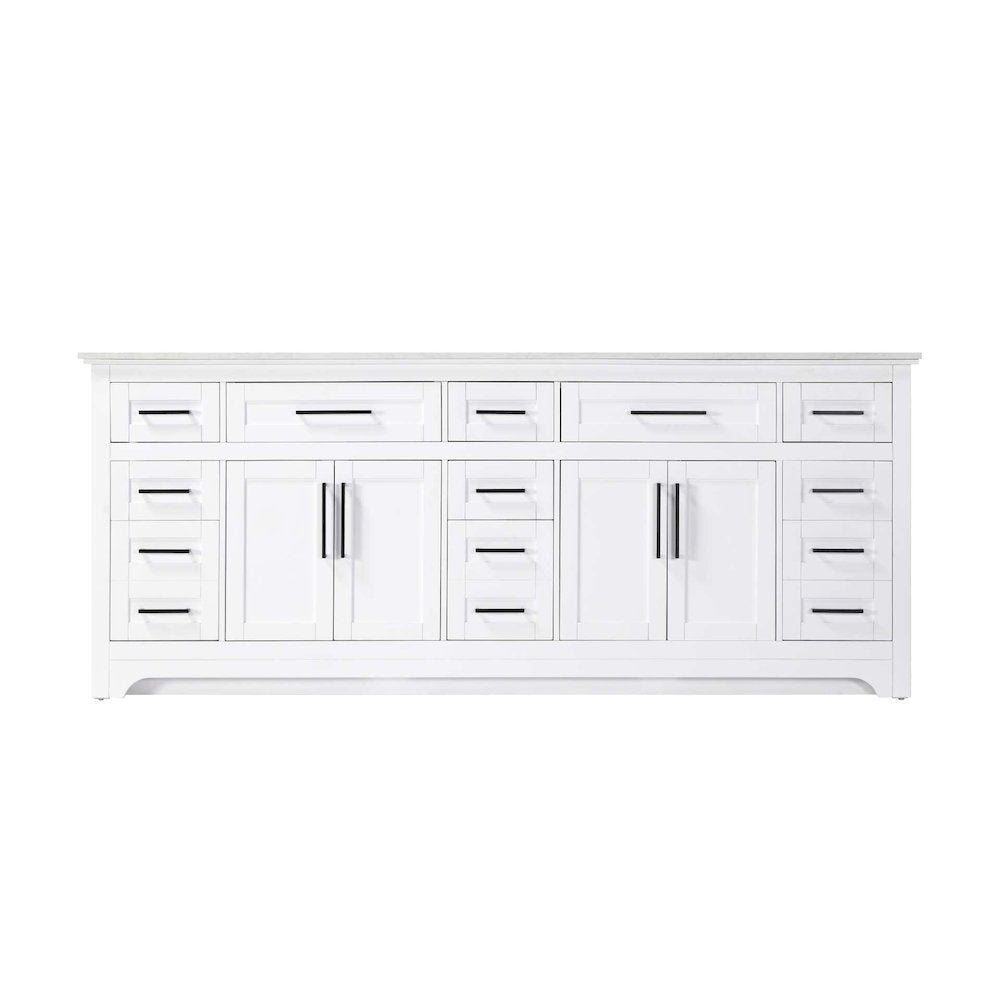 84 inch Double Bathroom Vanity in White