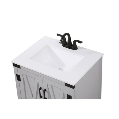 24 inch Single bathroom vanity in grey