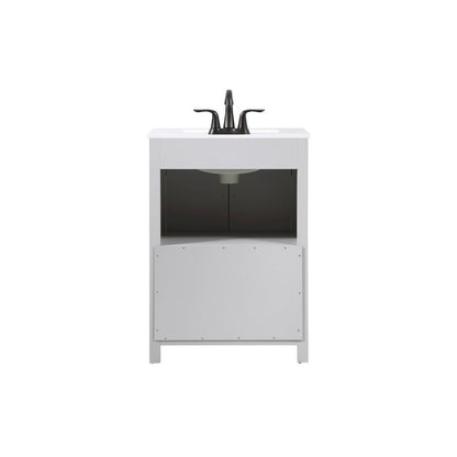 24 inch Single bathroom vanity in grey