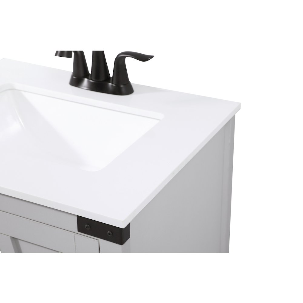 24 inch Single bathroom vanity in grey