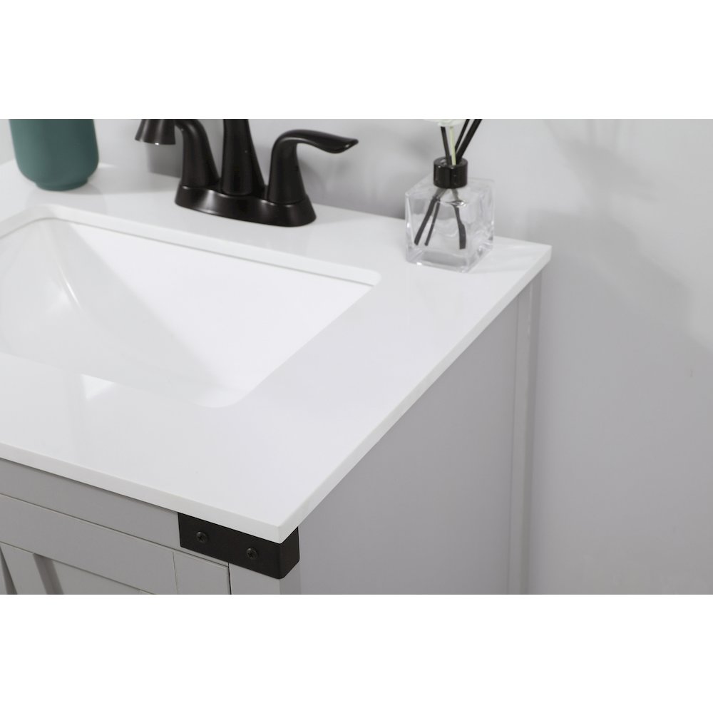 24 inch Single bathroom vanity in grey