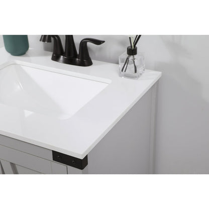 24 inch Single bathroom vanity in grey