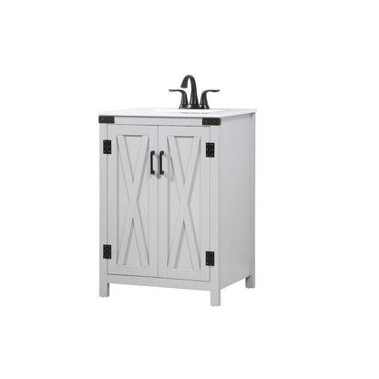 24 inch Single bathroom vanity in grey
