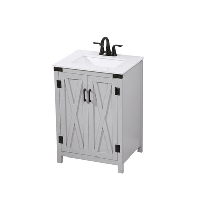 24 inch Single bathroom vanity in grey